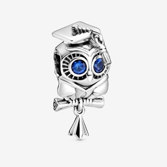 NEW! Pandora Wise Owl Graduation Charm Sterling Silver - Picture 2 of 11